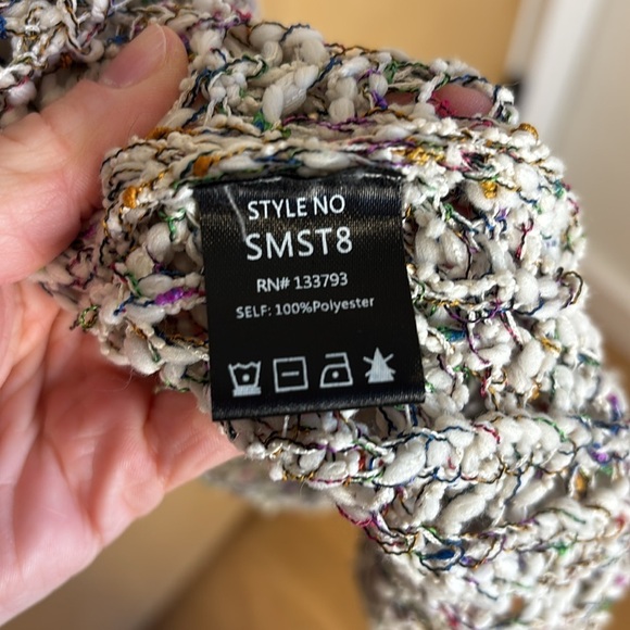 POL Women’s Cardigan Open Knit Short Sleeve Long Line Size Small - Picture 5 of 5